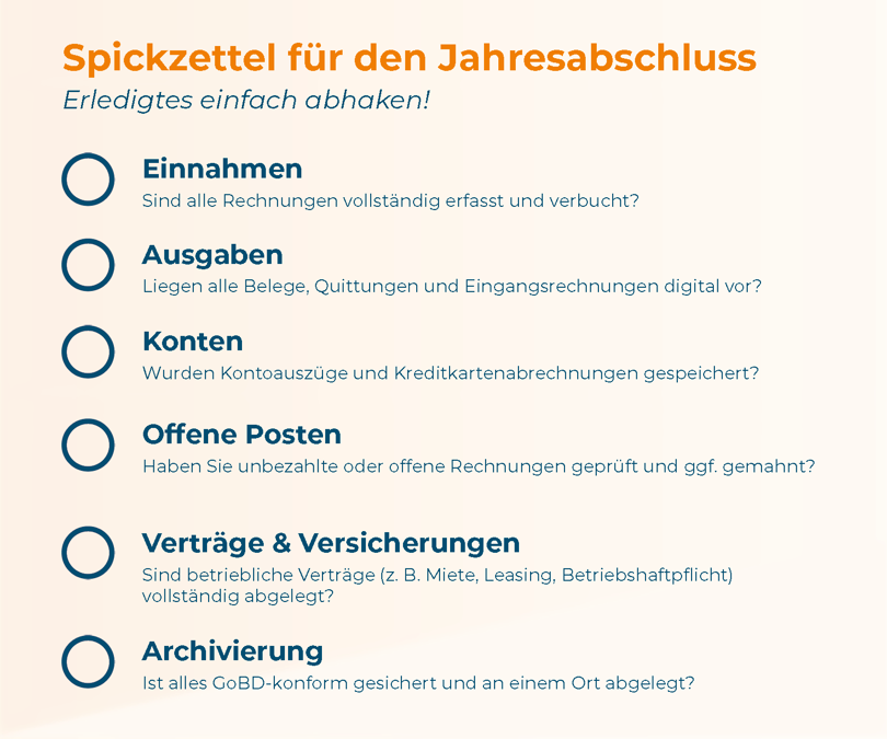 BIL Infografik Checkliste Jahresabschluss
