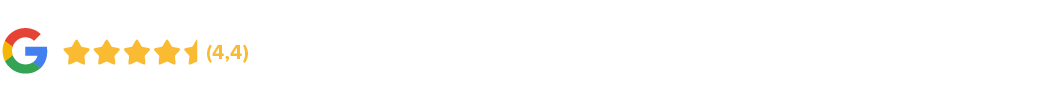 4,4 étoiles sur Google Reviews